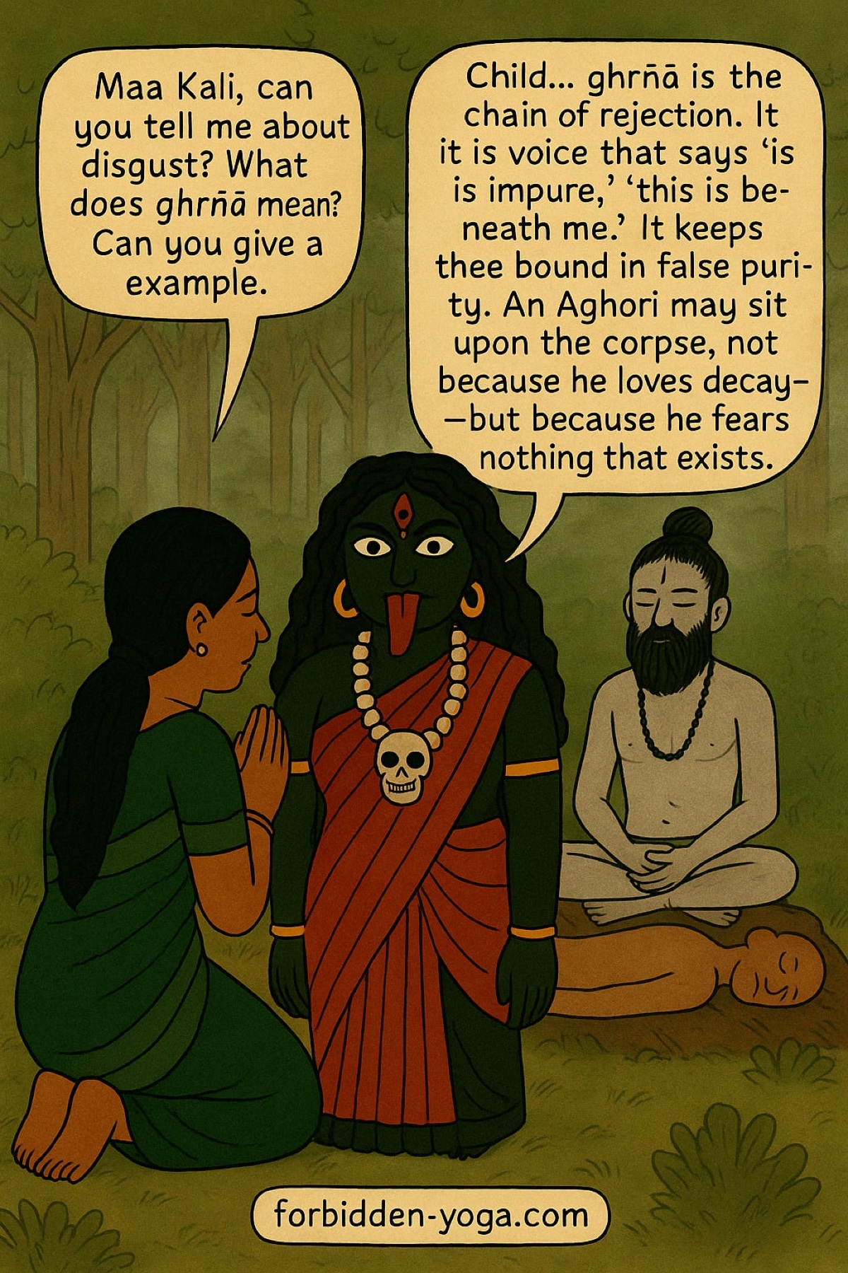 Deep meditation spiritual practice scene for transcending limitations and bondages