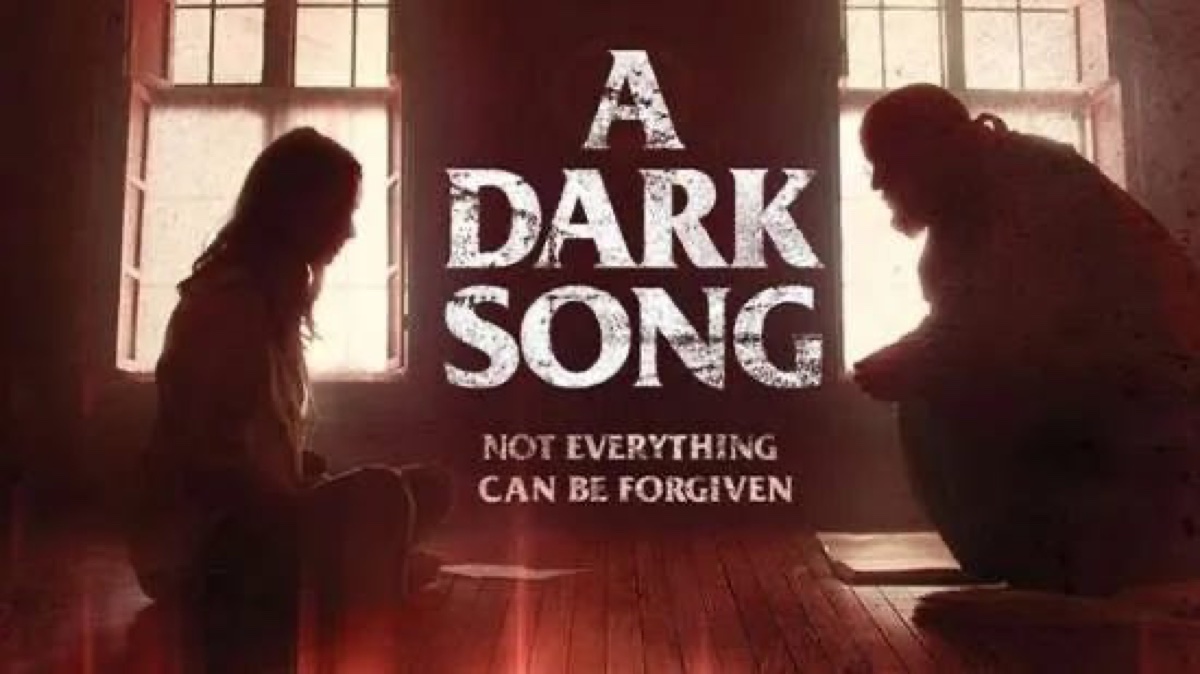 A Dark Song movie poster depicting occult ritual and spiritual transformation