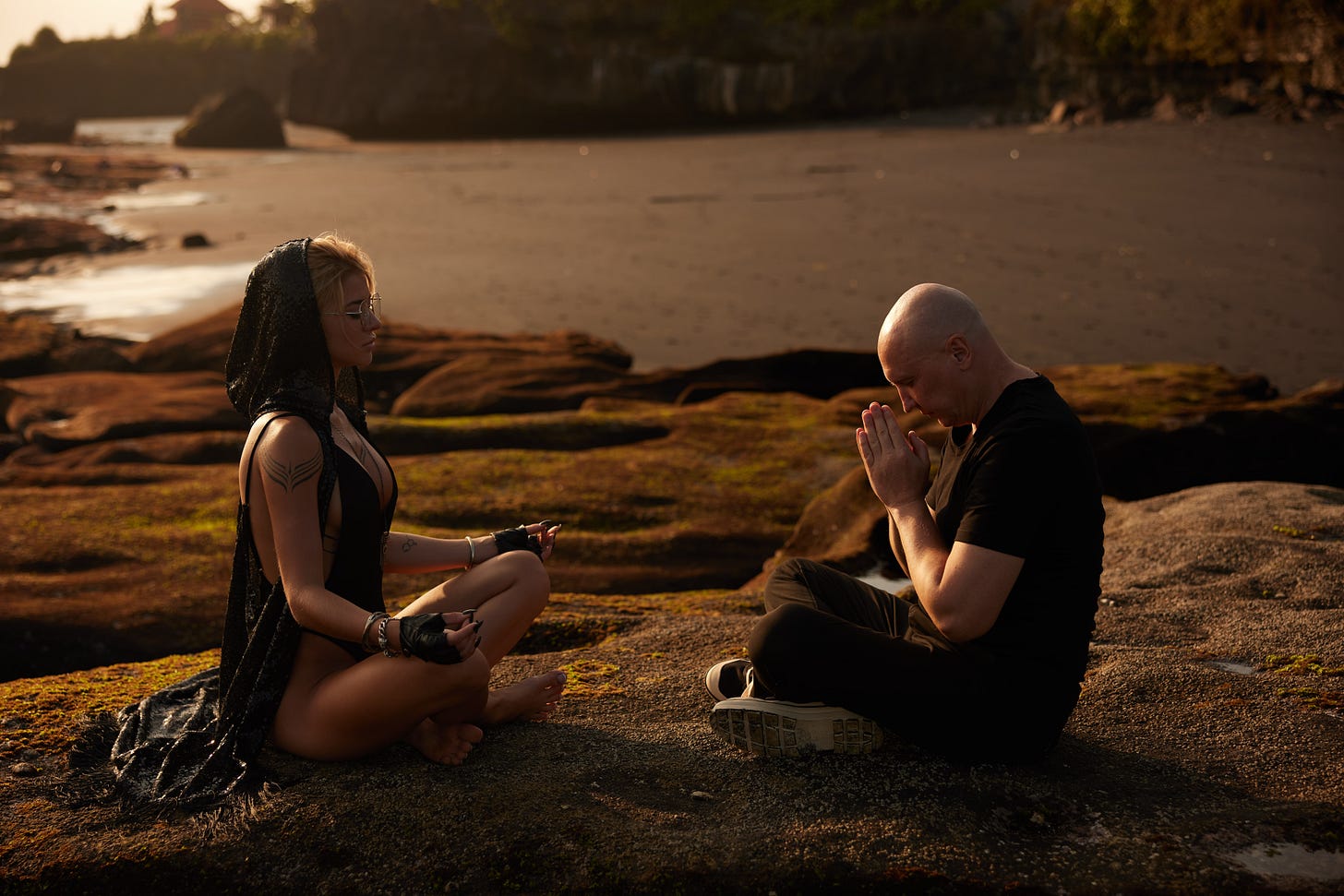 Tantric master performing subtle body reading and energetic anatomy work