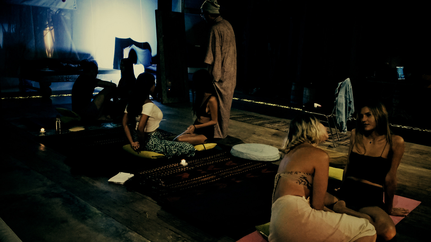 Tantric workshop teaching about masculine-feminine energy dynamics