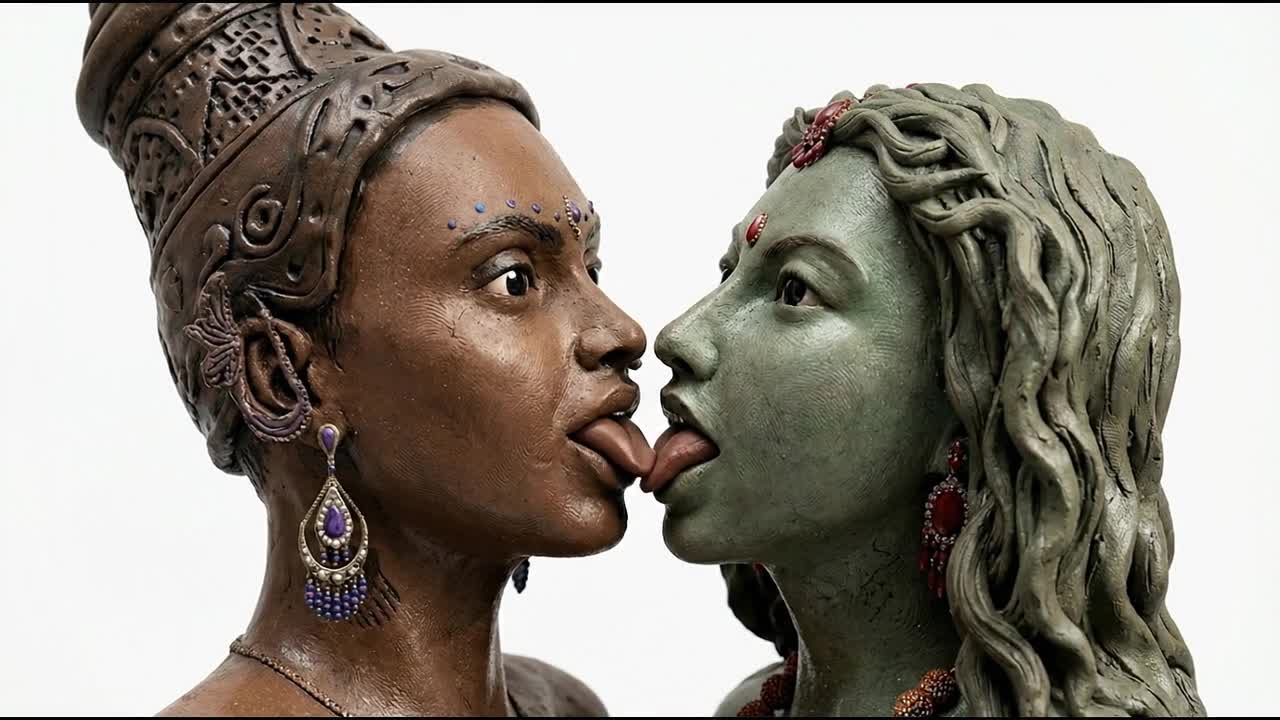 Tantric goddess art depicting divine feminine union - the animist foundation of tantric nature worship