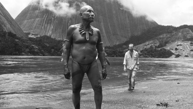 Embrace of the Serpent film still exploring indigenous tantric knowledge transmission